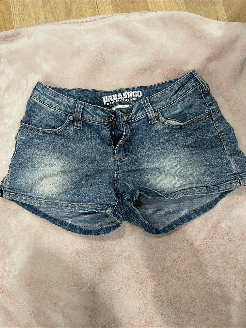 Vintage Parasuco Y2K Low Rise Denim Micro Shorts - Size 28